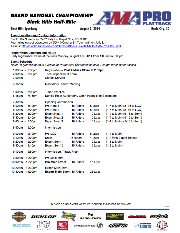 AMAP-FT-2014-Black-Hills-HM-Schedule