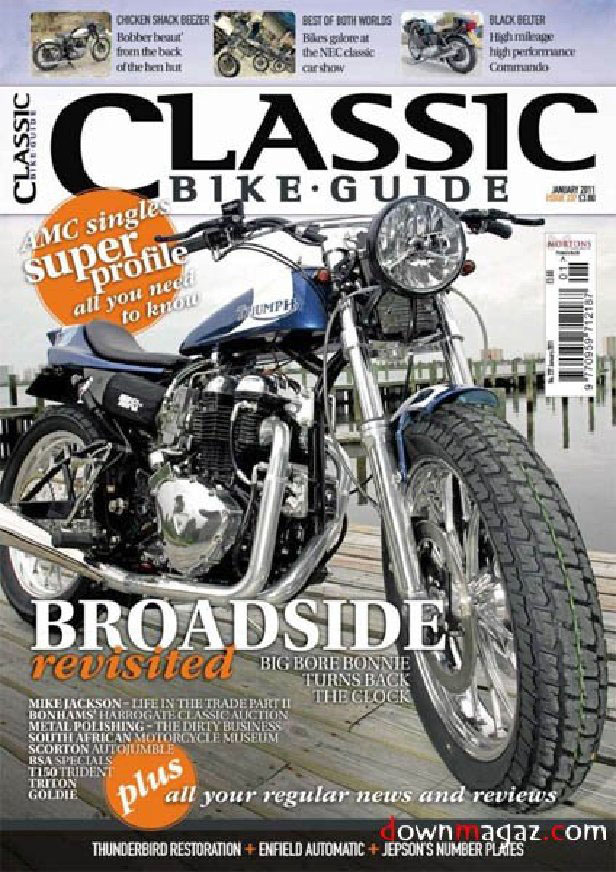 Our BP Street Tracker Featured on Classic Bike Guide Cover