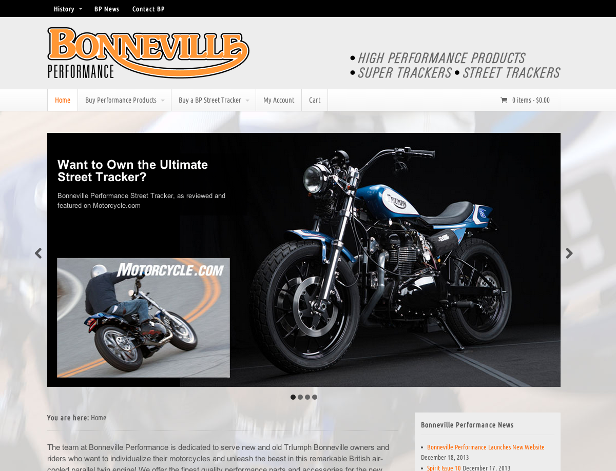 Bonneville Performance Launches New Website