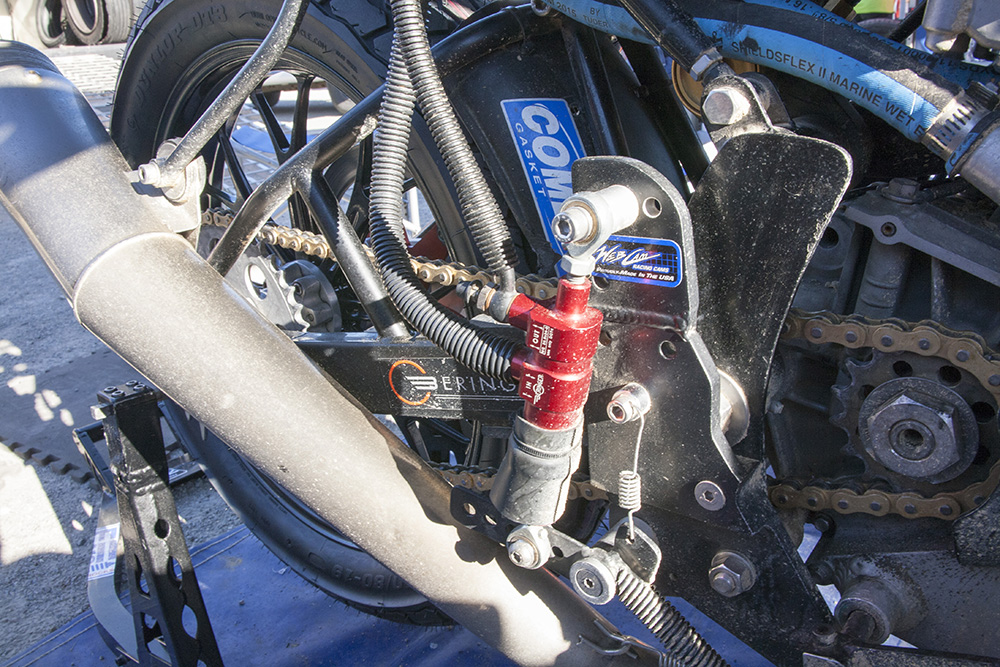 The new Beringer Brake rear master cylinder setup.